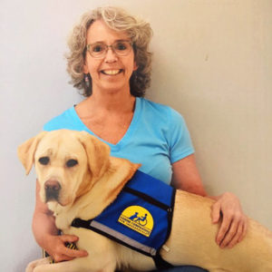 Woman with Canine Companions service dog
