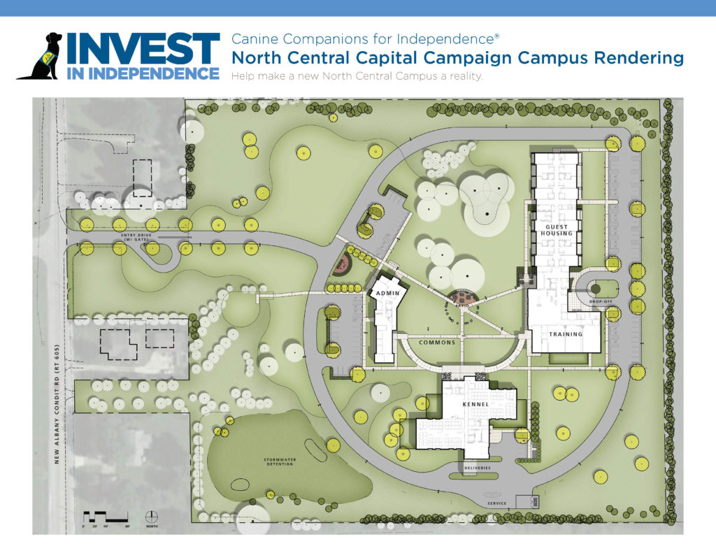 map of Canine Companions North Central campus