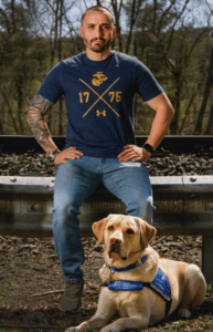 veteran with service dog dixon