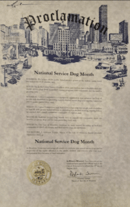National Service dog month 2024 Houston proclamation