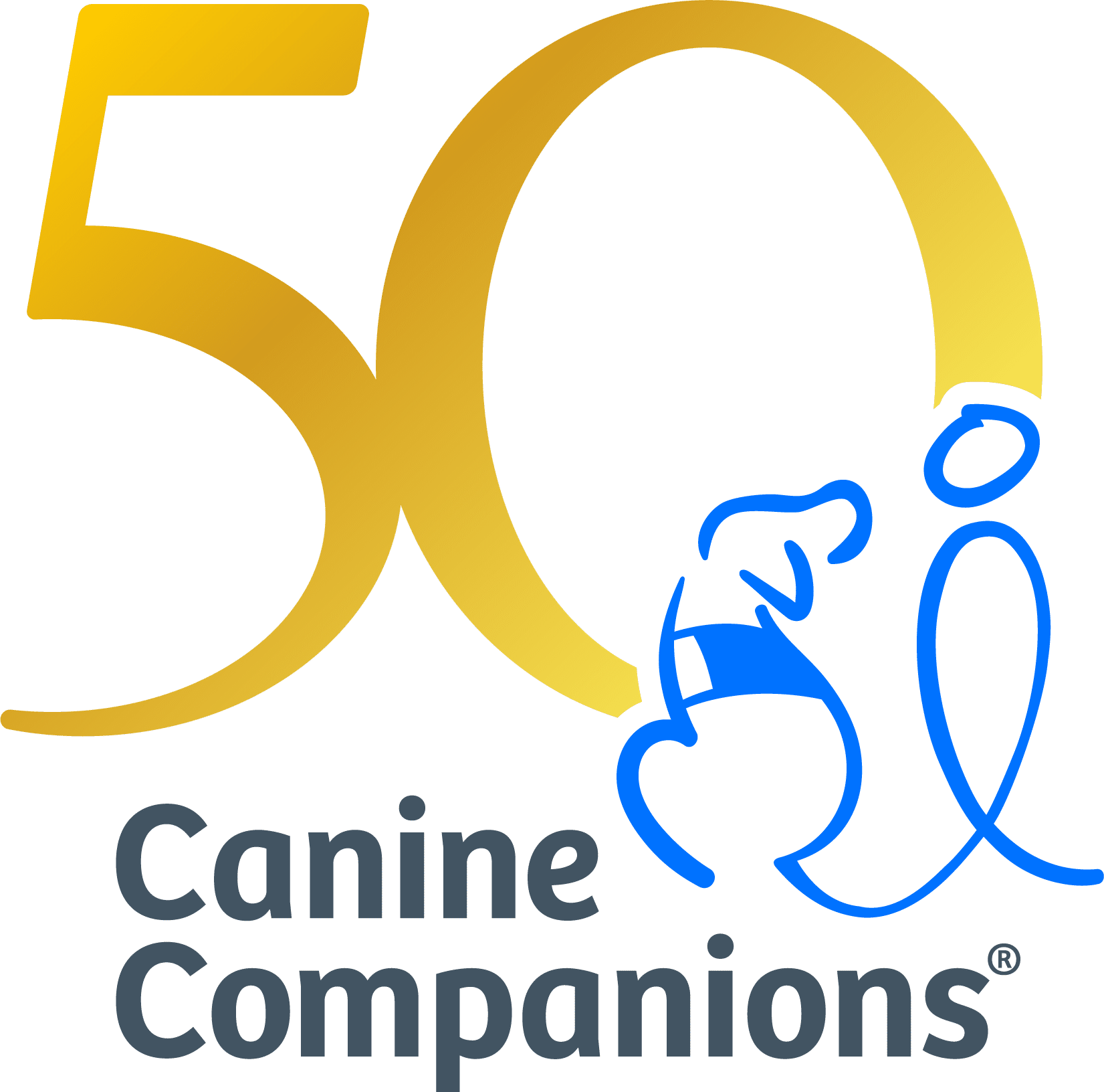 50th anniversary canine companions logo