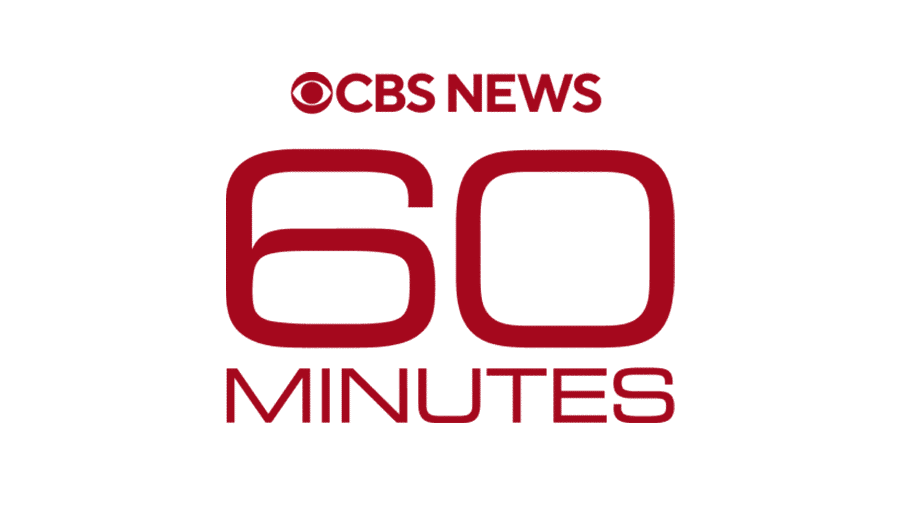 CBS News 60 Minutes logo with red CBS eye and "CBS NEWS" above a large red "60" and the word "MINUTES" beneath