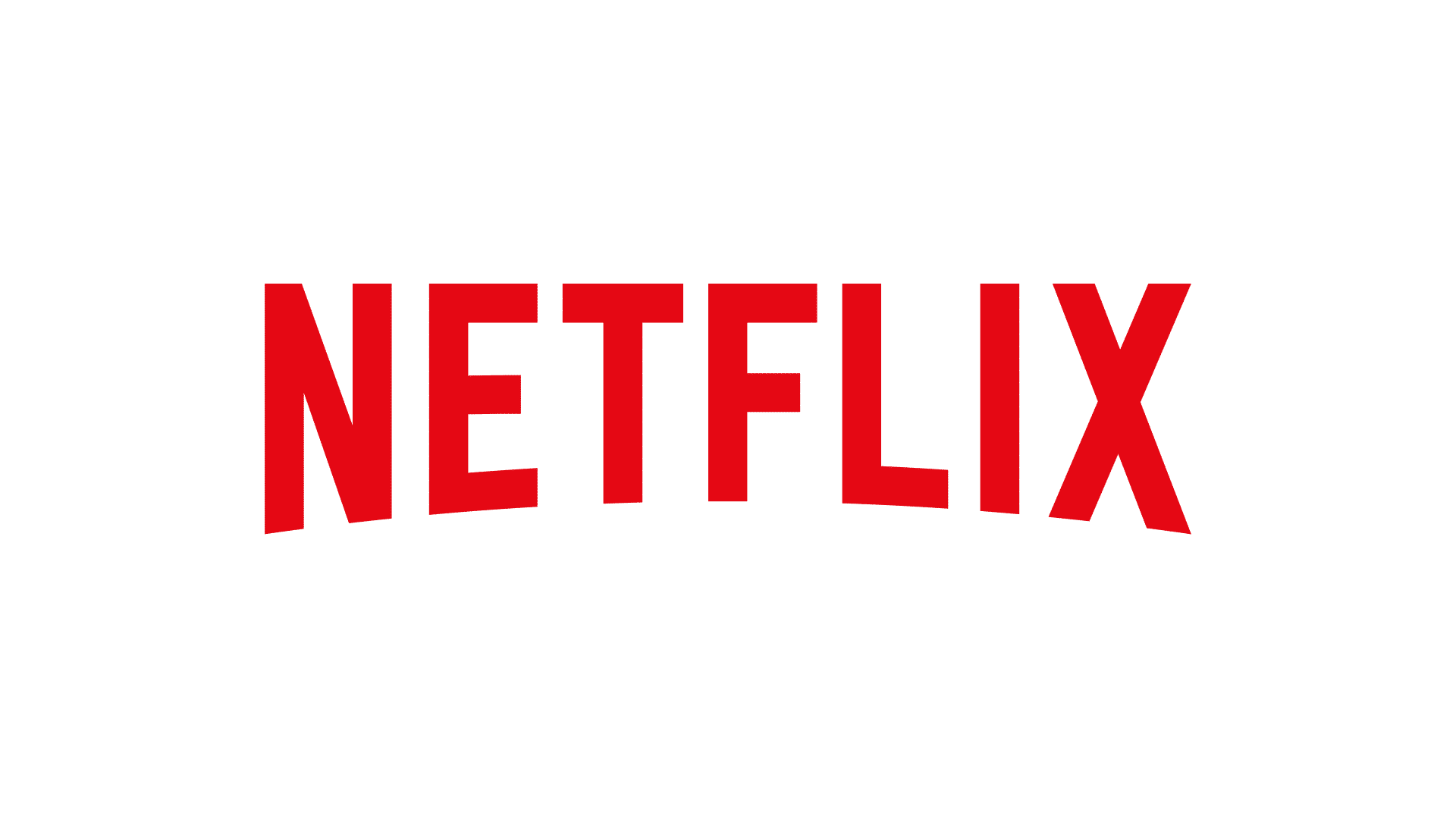 Red arched capital letters spelling NETFLIX centered on a dark green background.