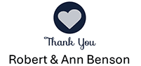 Thank You, Robert and Ann Benson with heart icon