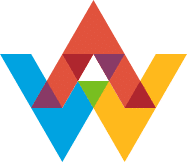 Canine Companions logo with stylized red, blue, and yellow shapes forming a dog and heart arrangement